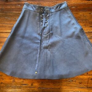 Rebecca Taylor blue leather skirt